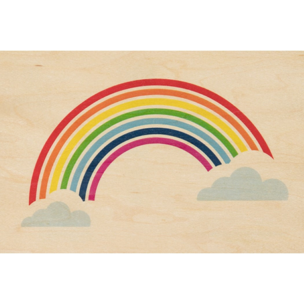 Wood Postcard - Miami Rainbow