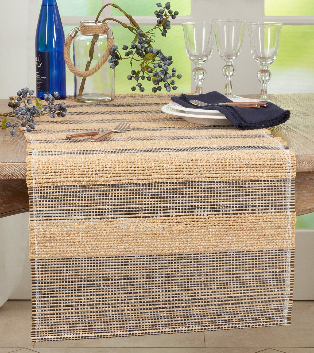 Sea Grass Stripe Woven Runner