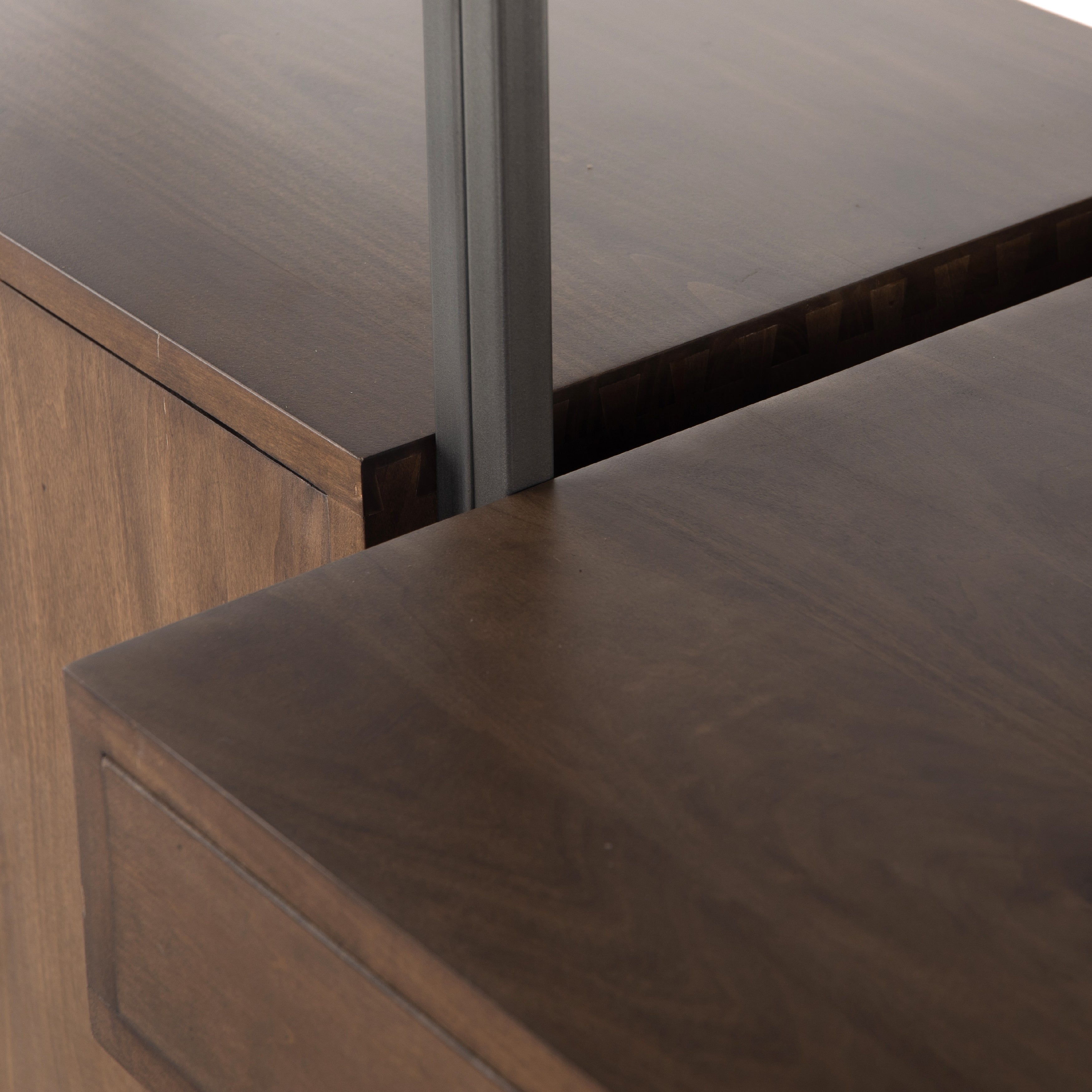 Thomas Modular Wall Desk with 2 Bookcases
