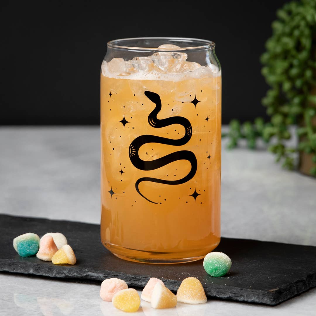 Snake Beer Can Glass
