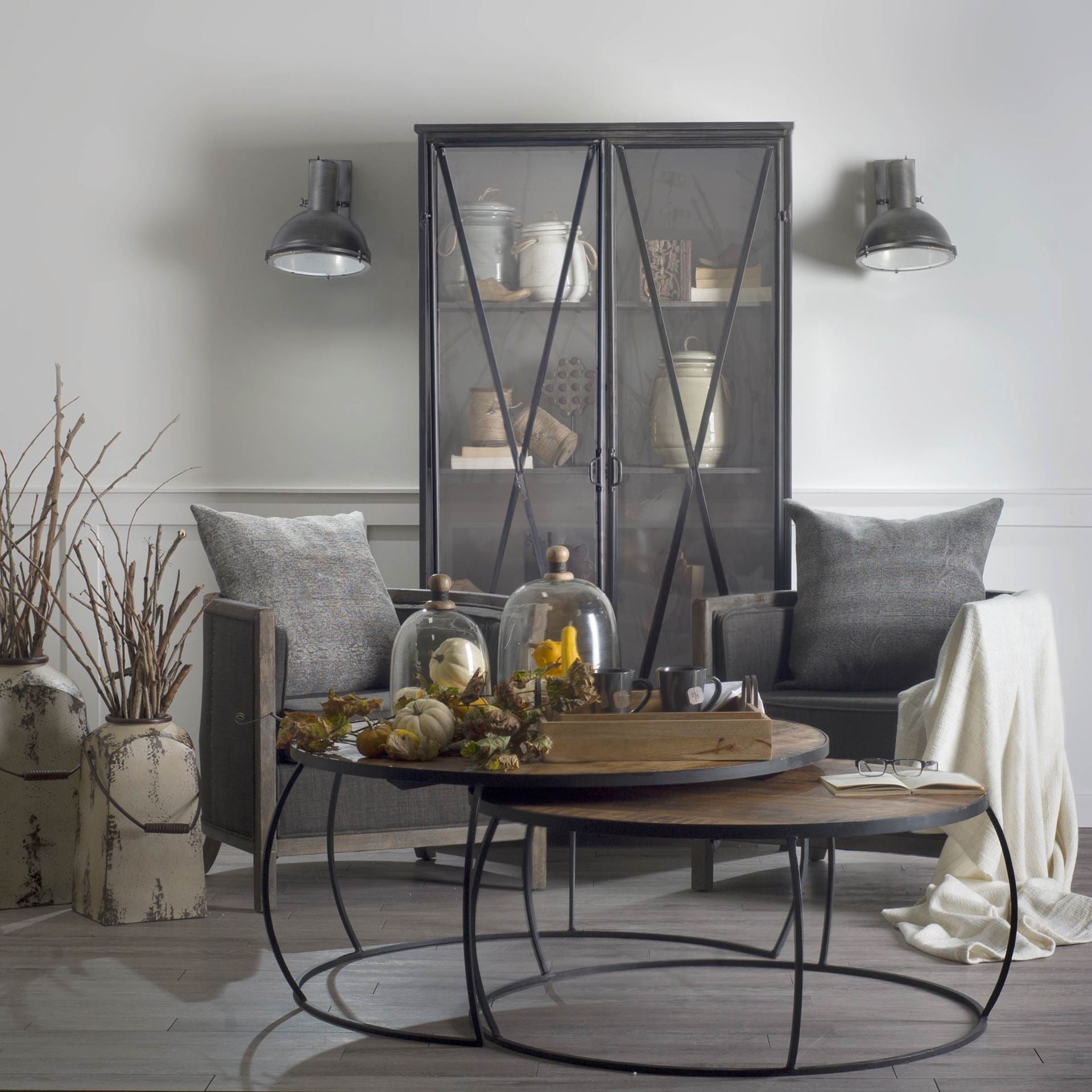 Capreol Black Metal Cabinet