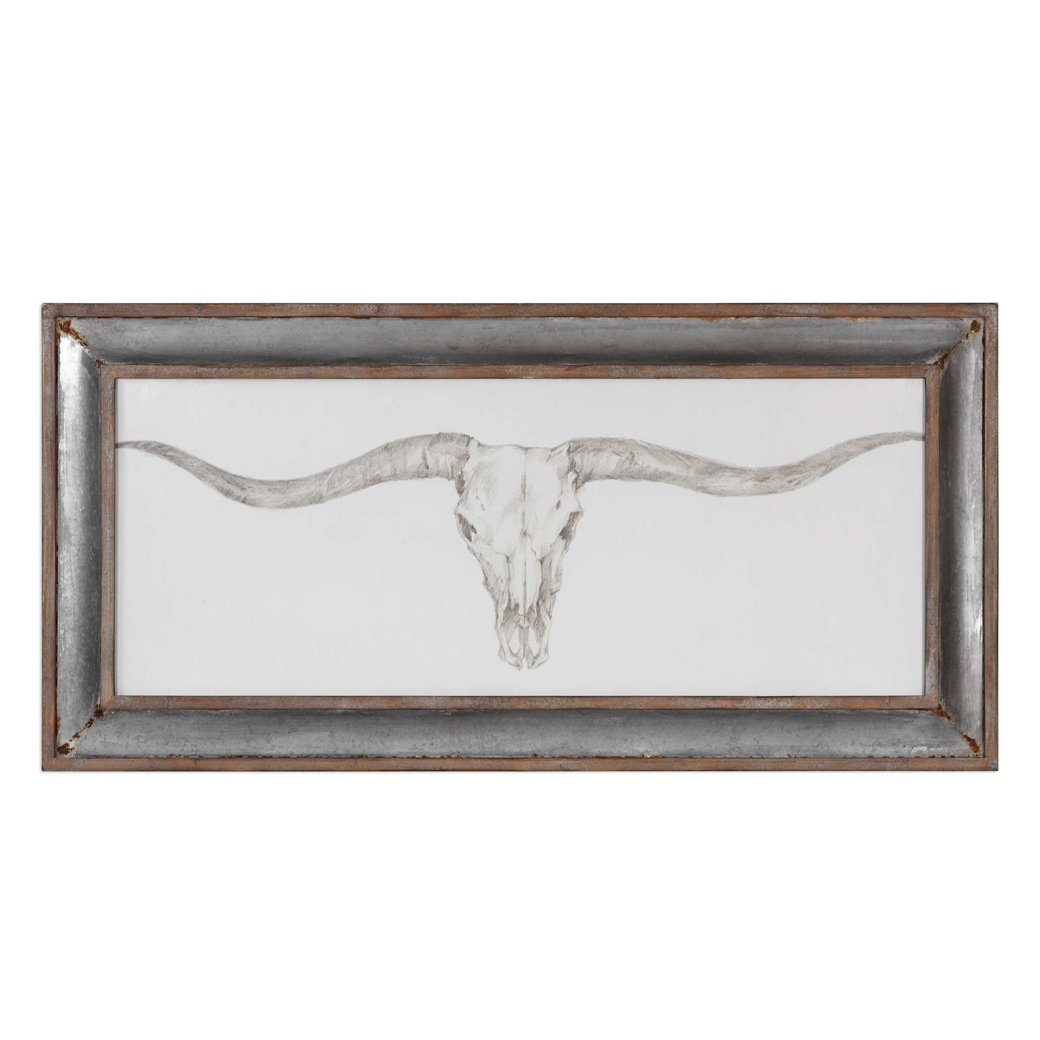 Western Skull Mount Framed