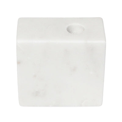 Rectangular White Marble Taper Holder