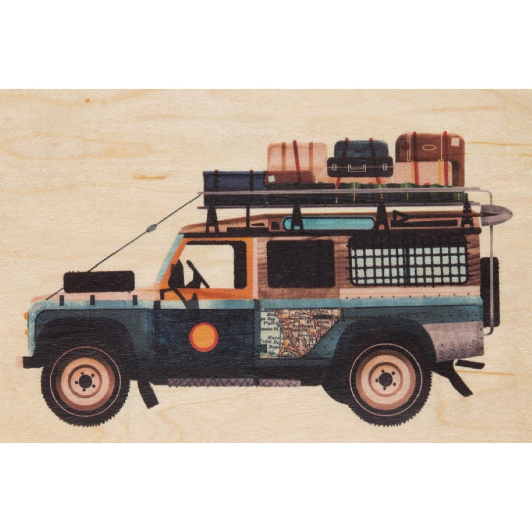 Wood Postcard Travel 4X4