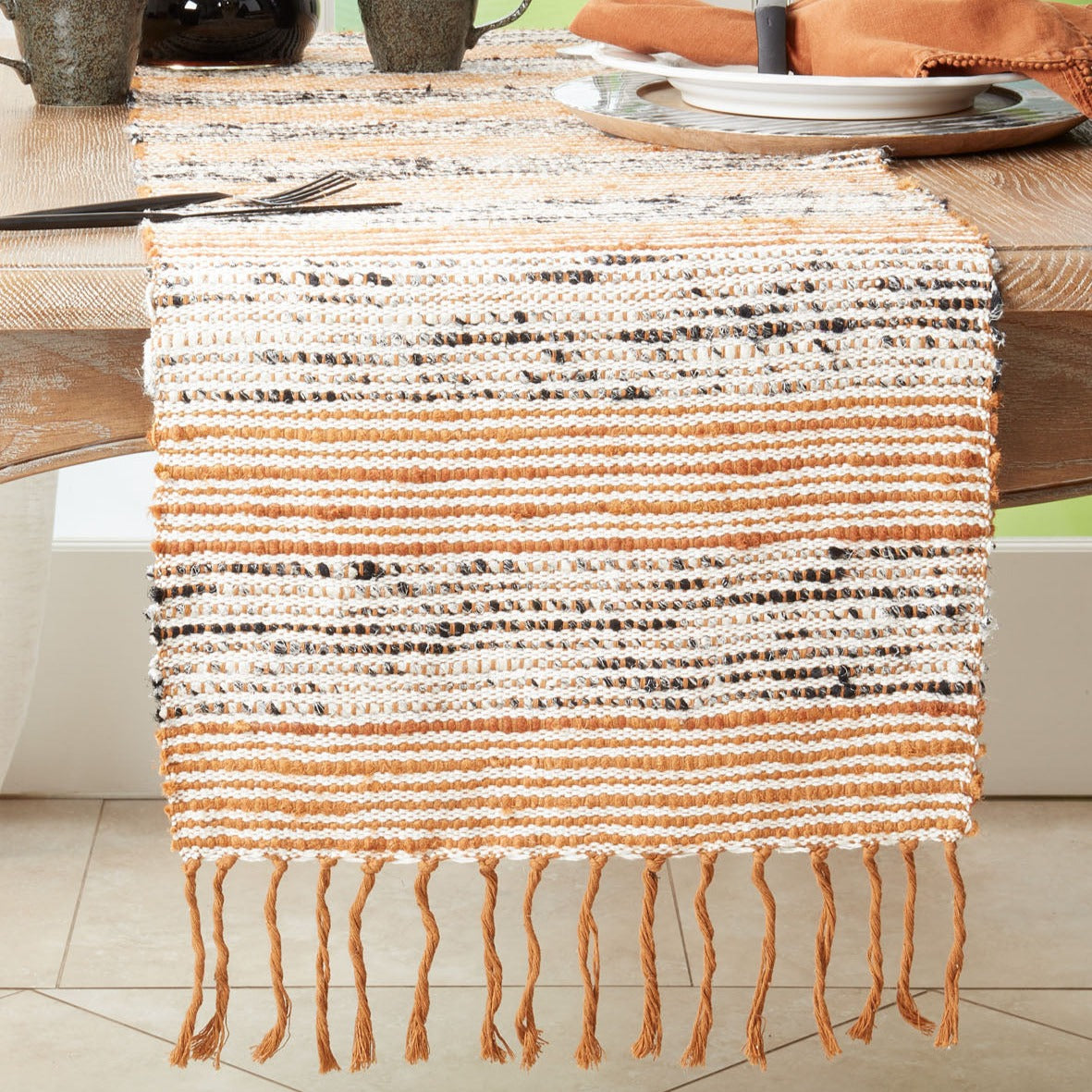 Orange Textured Runner