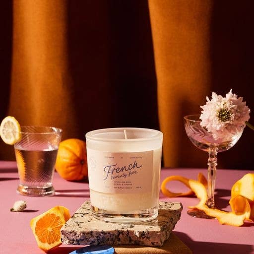 French 75 Cocktail Candle