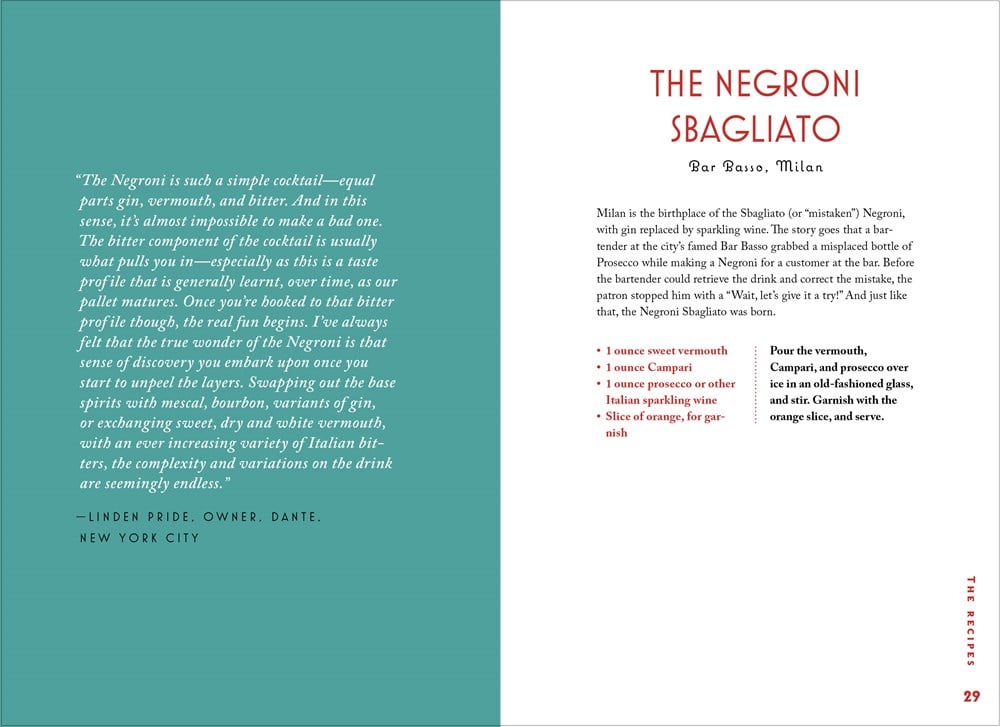The Negroni: A Love Affair with a Classic Cocktail by Matt Hranek
