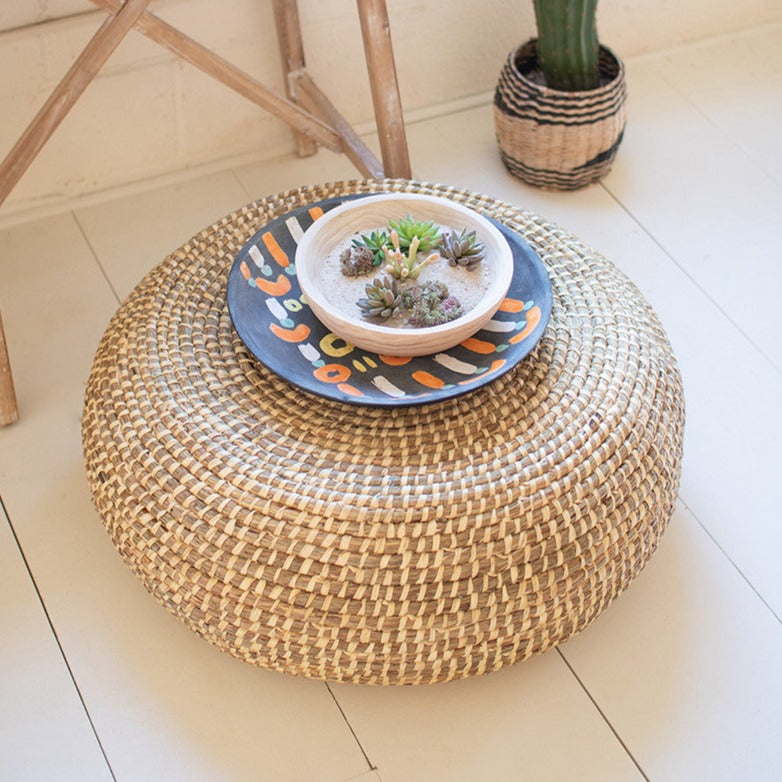 Woven Rush Ottoman*