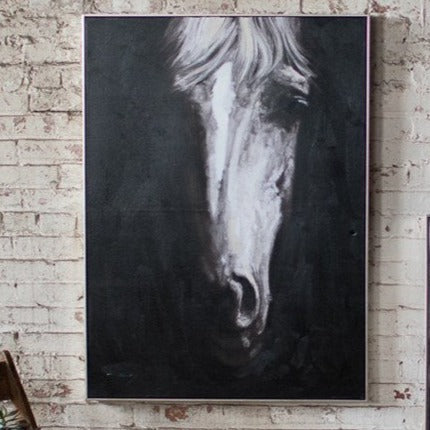 Black & White Horse Painting