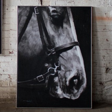Black & White Horse Painting