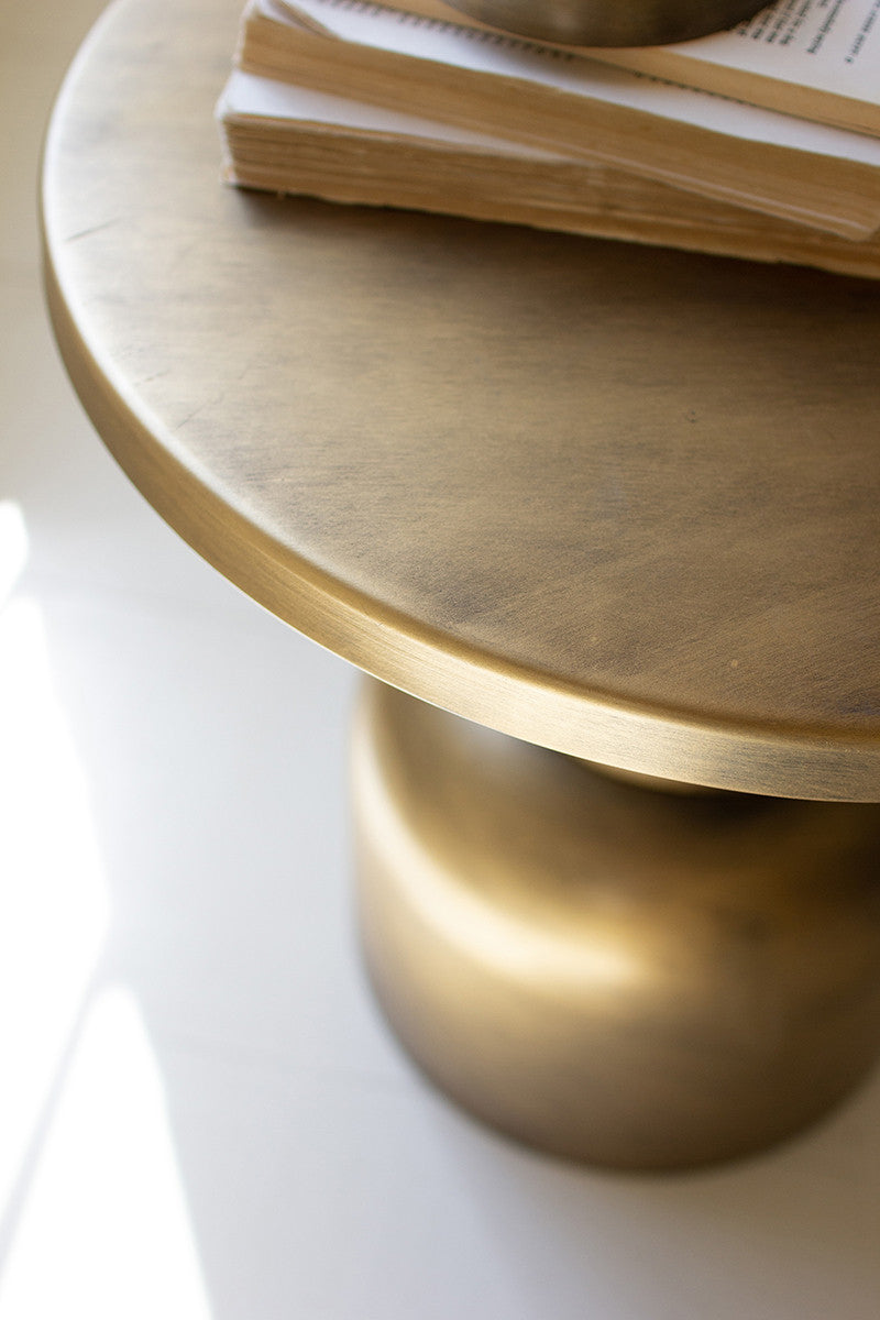 Antique Brass Accent Table