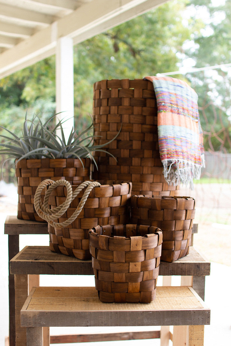 Round Chipwood Baskets