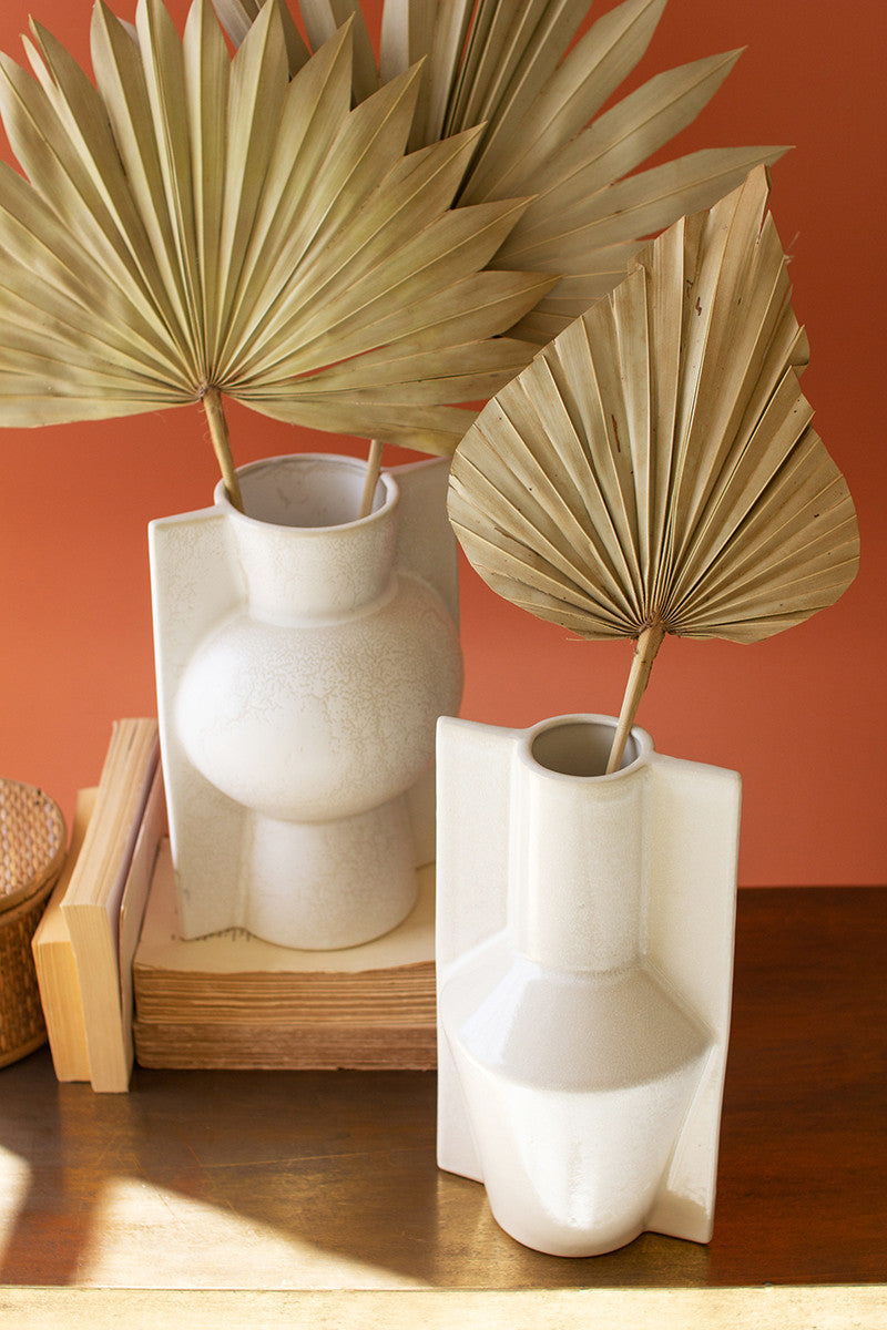White Ceramic Abstract Vase*