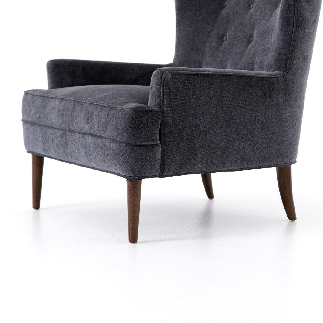 Charcoal Worn Velvet