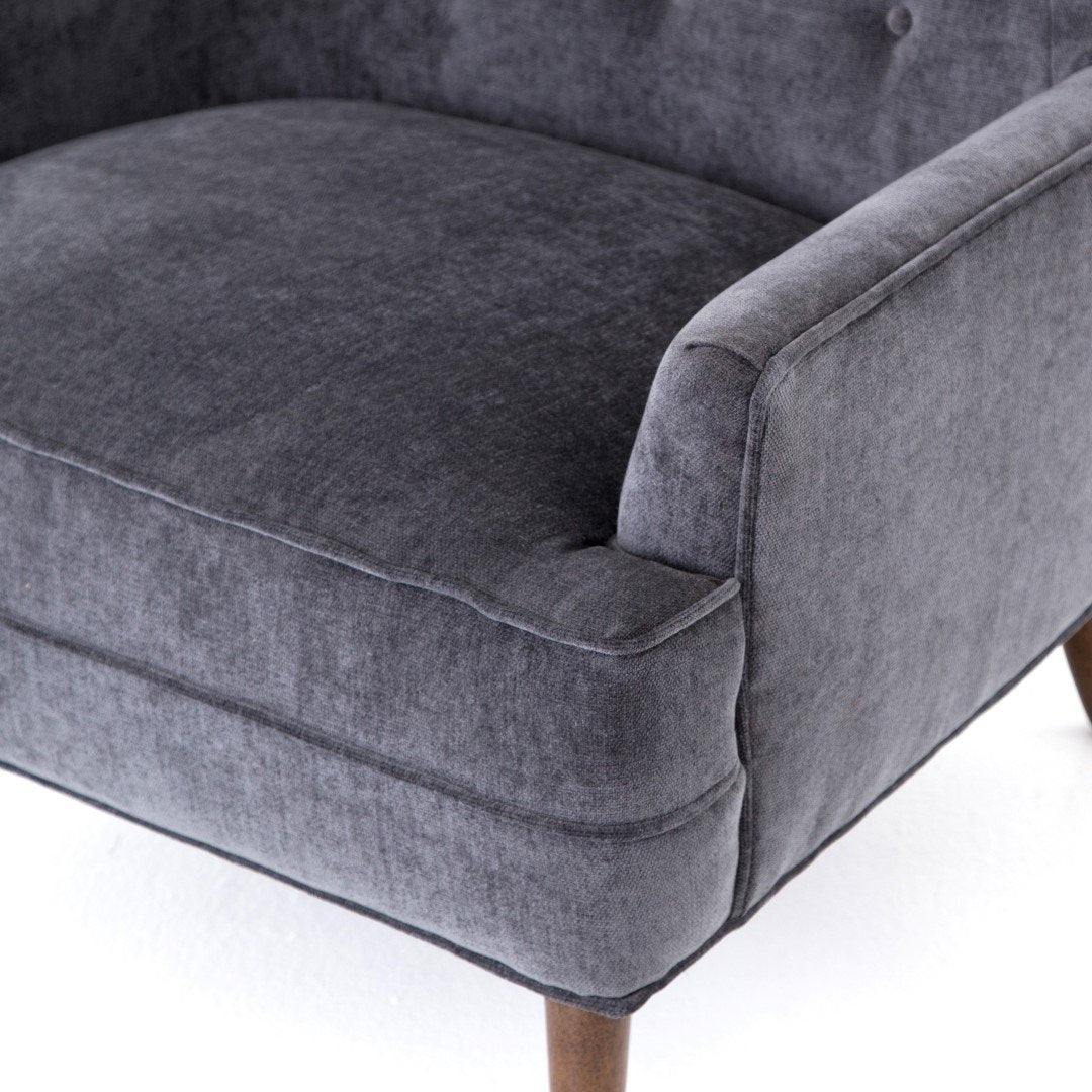 Charcoal Worn Velvet