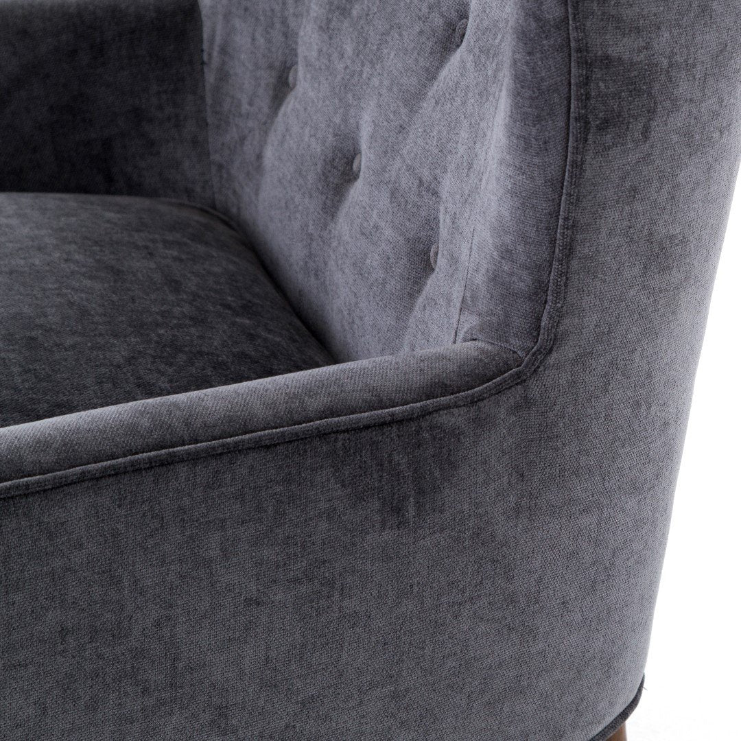 Charcoal Worn Velvet