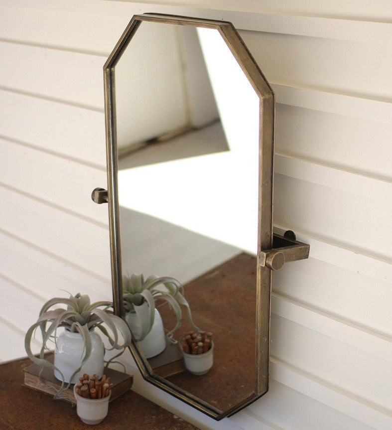 Brass Adjustable Wall Mirror