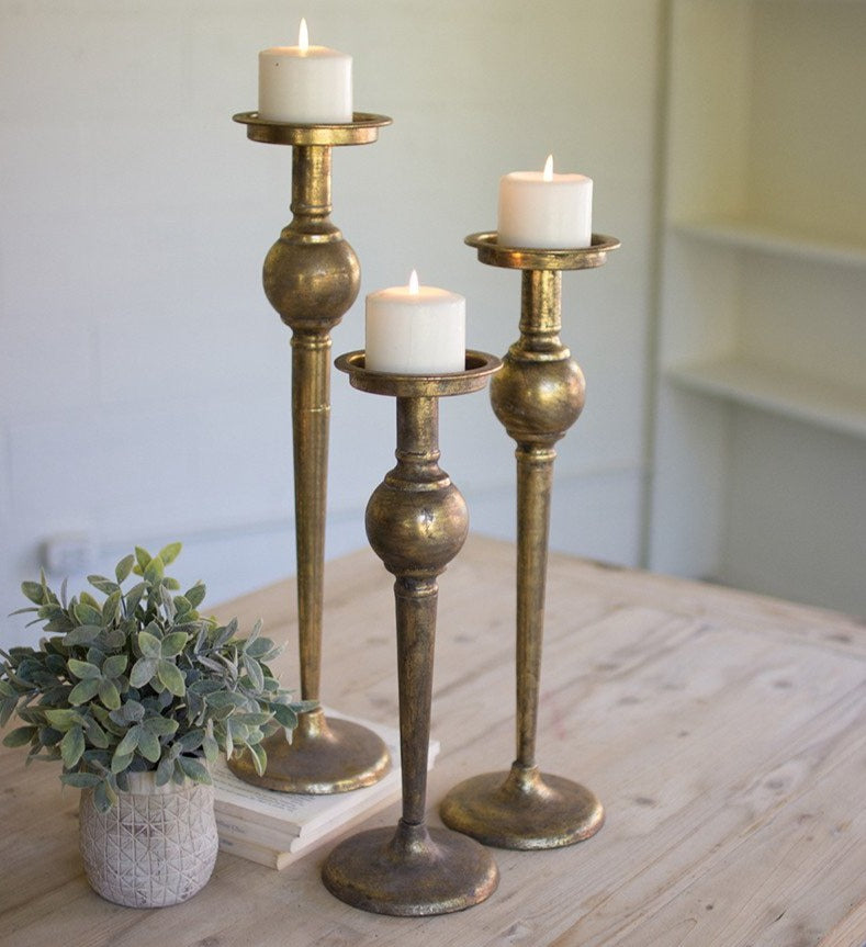 Antique Brass Candle Stand