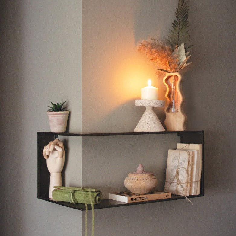 Metal Corner Wall Shelf