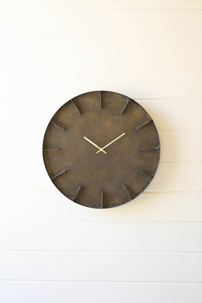 Black Finish Metal Wall Clock
