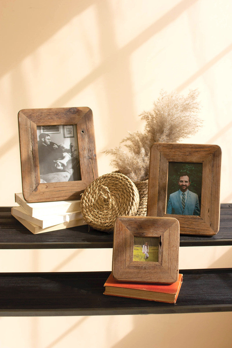 Recycled Wood Photo Frames