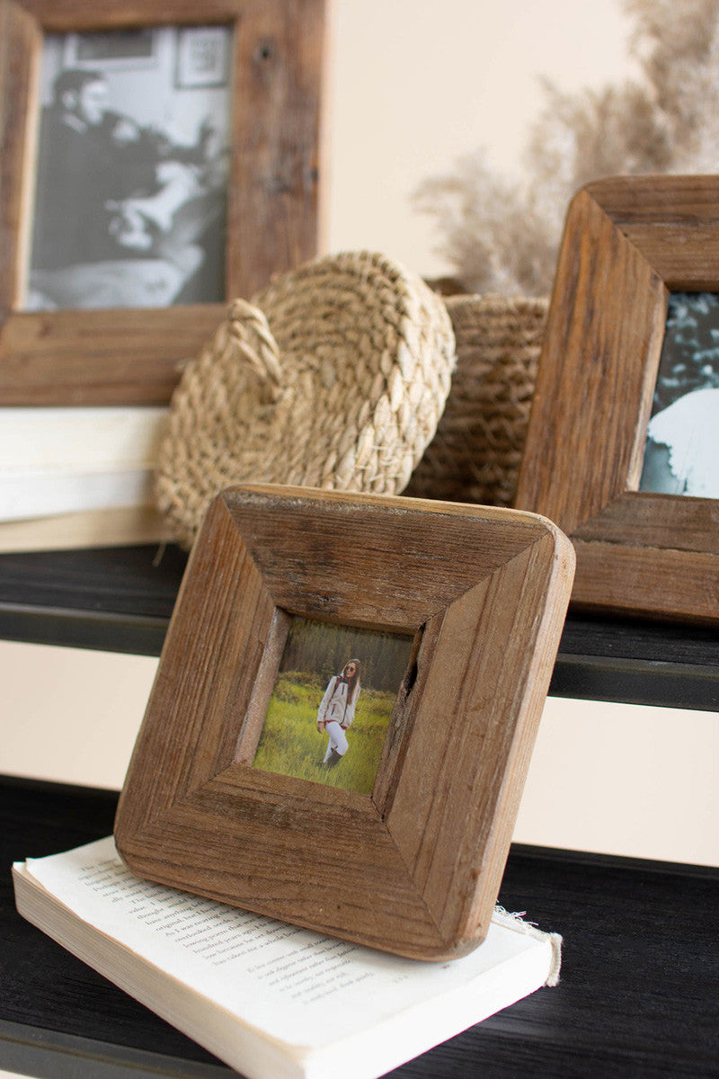 Recycled Wood Photo Frames