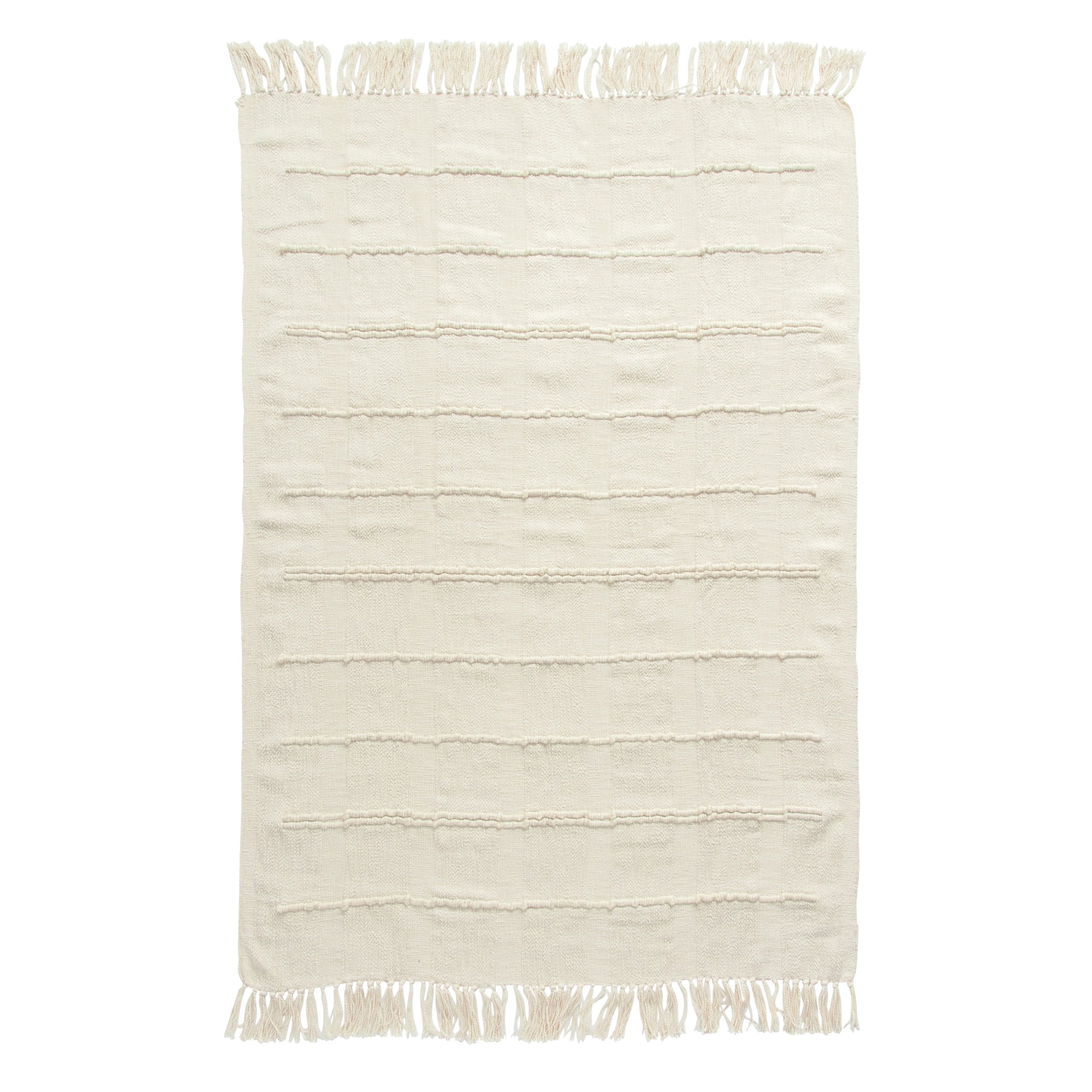 Cream Chenille Throw