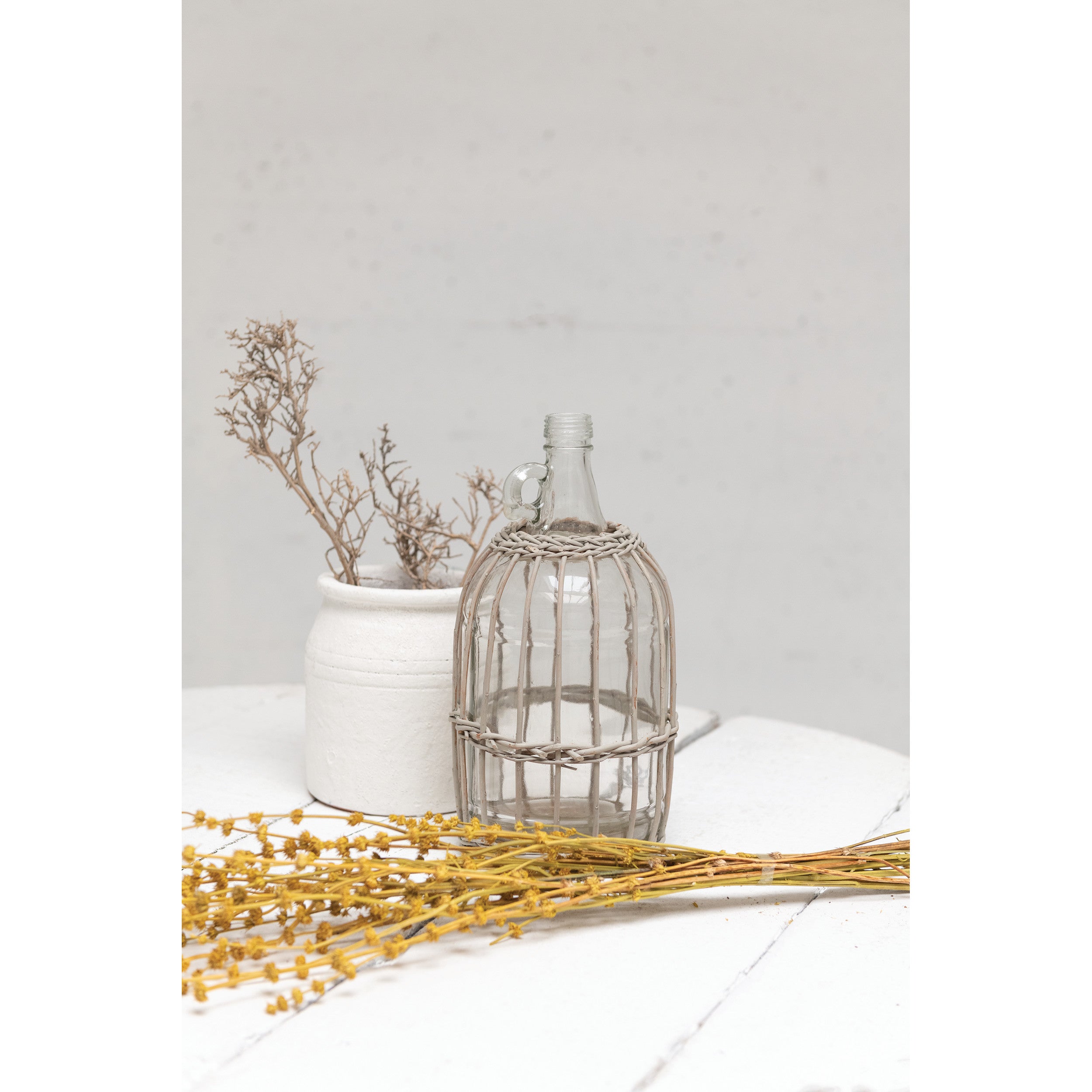 Distressed White Terracotta Crock