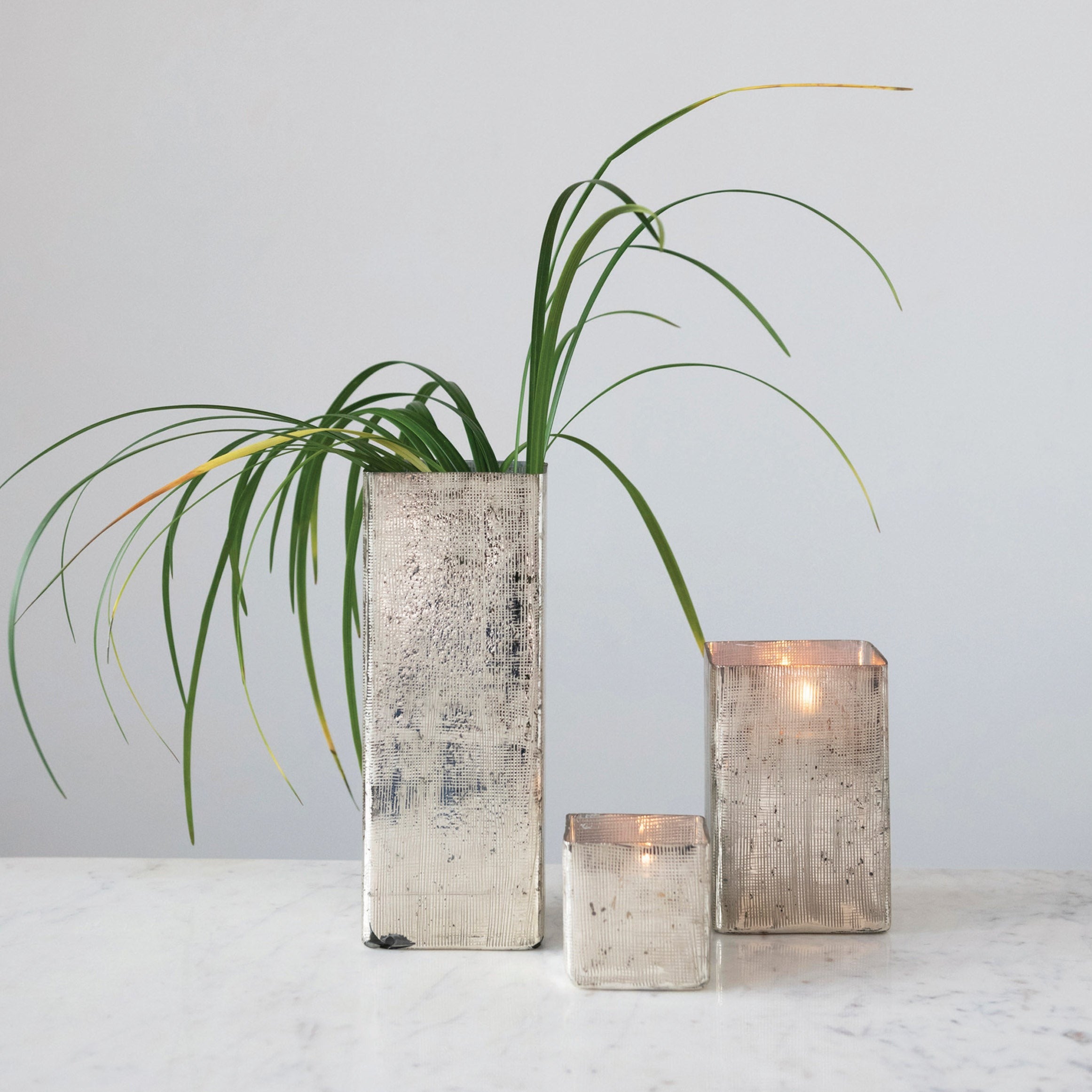 Textured Mercury Glass Vase*