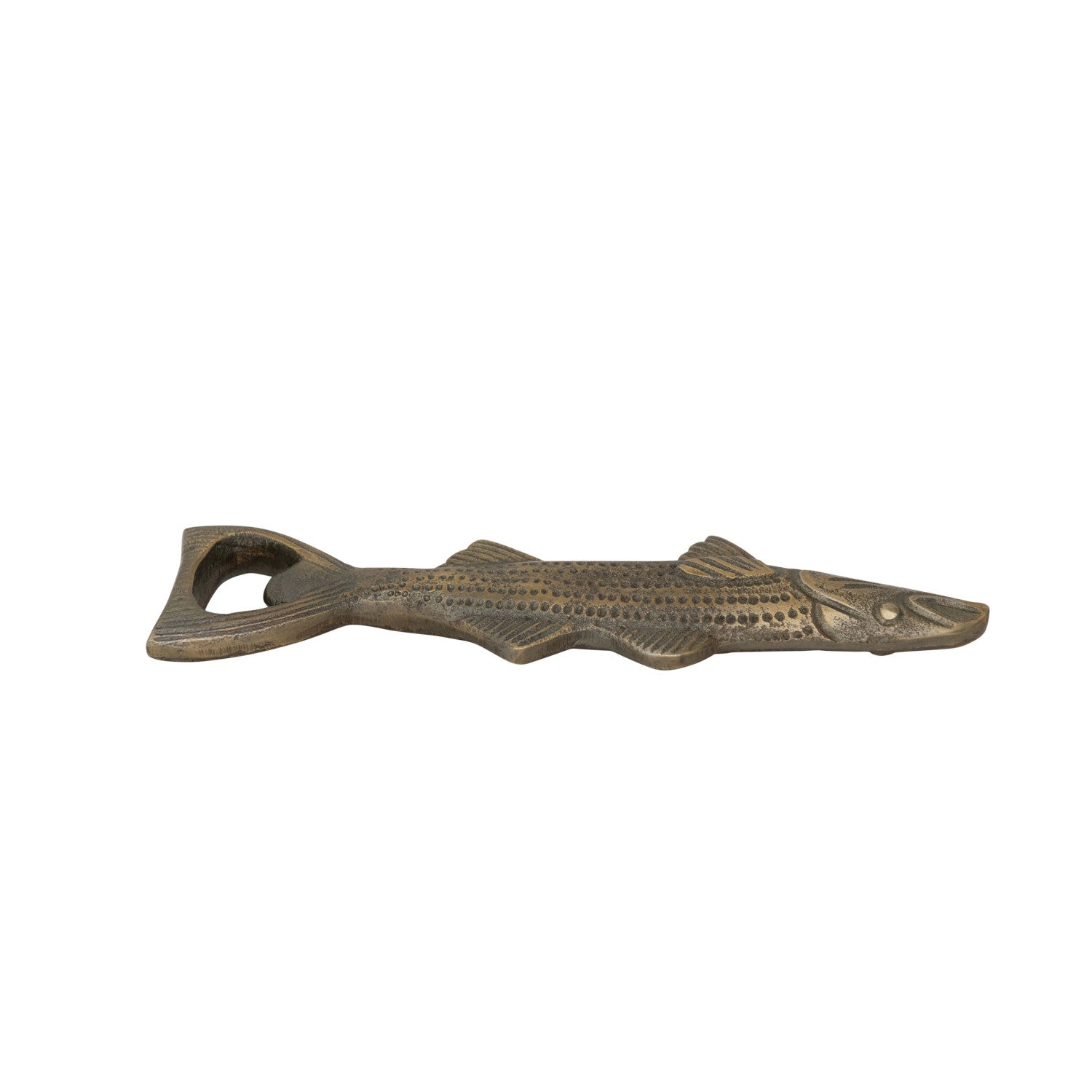 Antique Brass Fish Bottle Opener