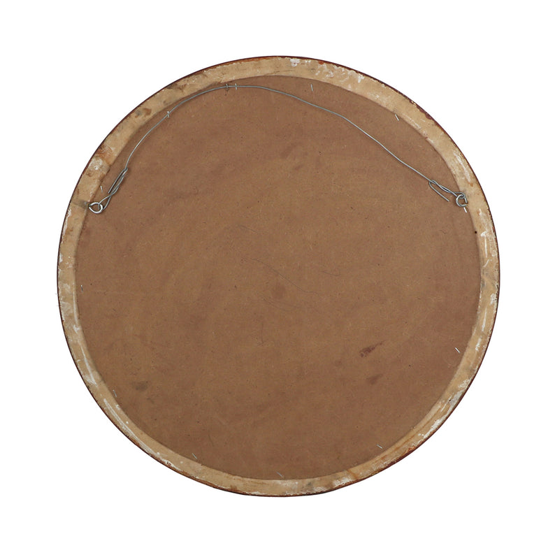 Round Convex Gold Mirror