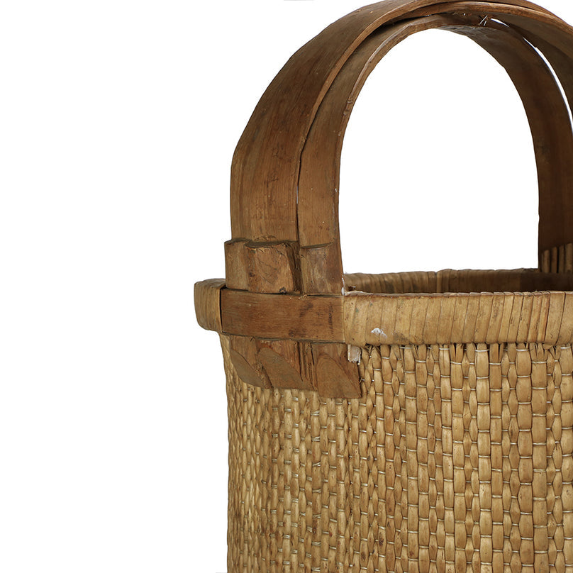 Vintage Tall Handle Basket