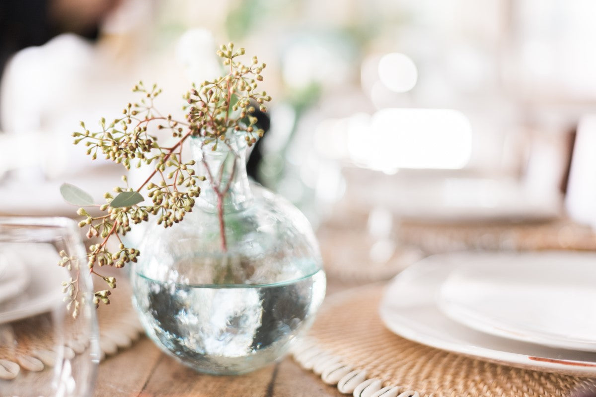 Clear Sphere Bud Vase