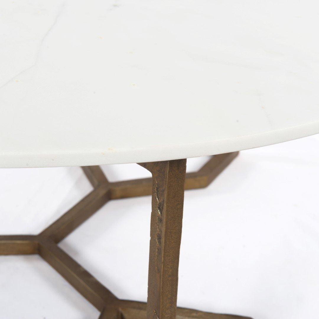 White Marble / Raw Brass