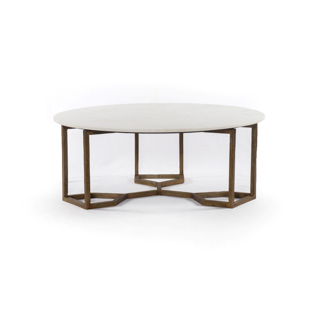 White Marble / Raw Brass