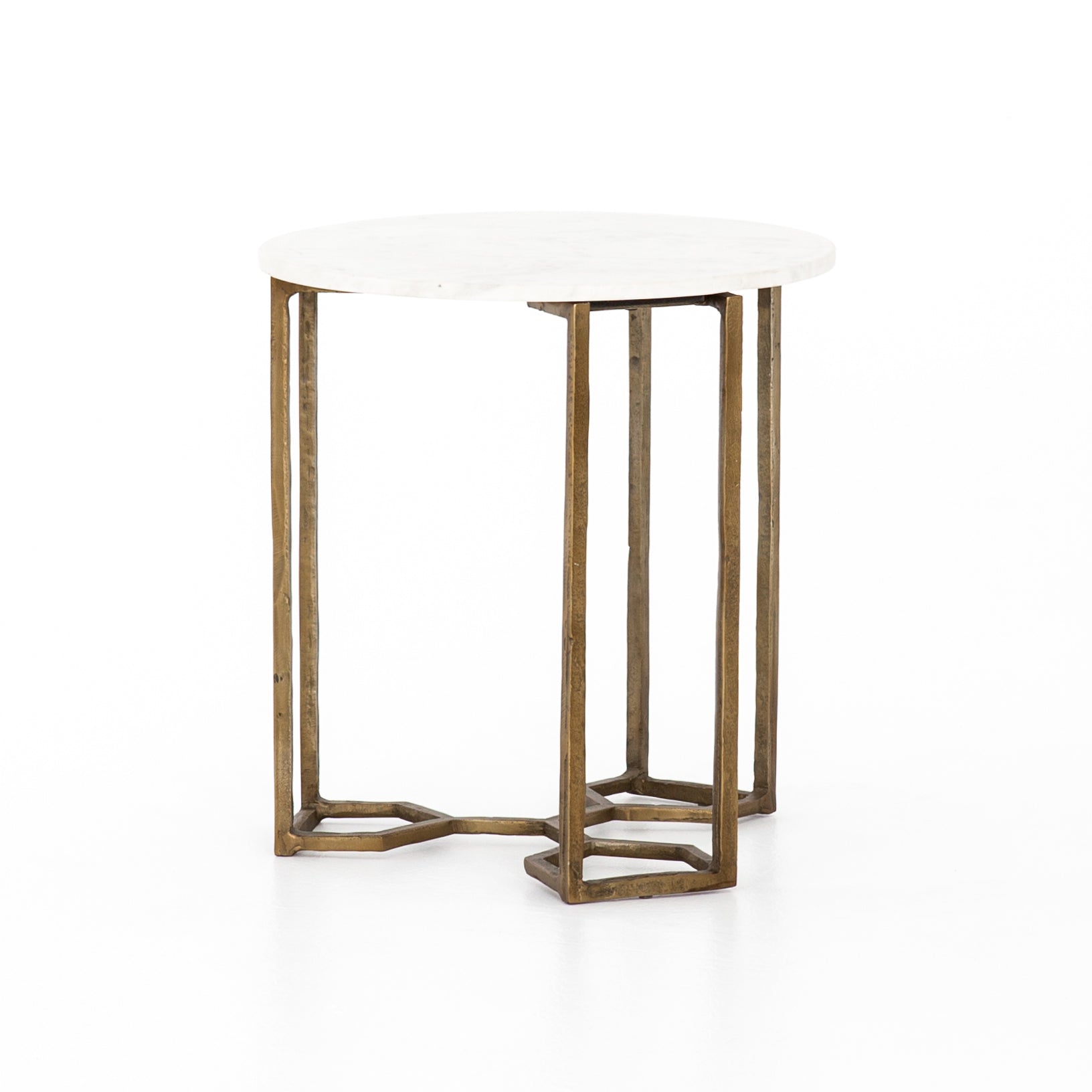 White Marble / Raw Brass