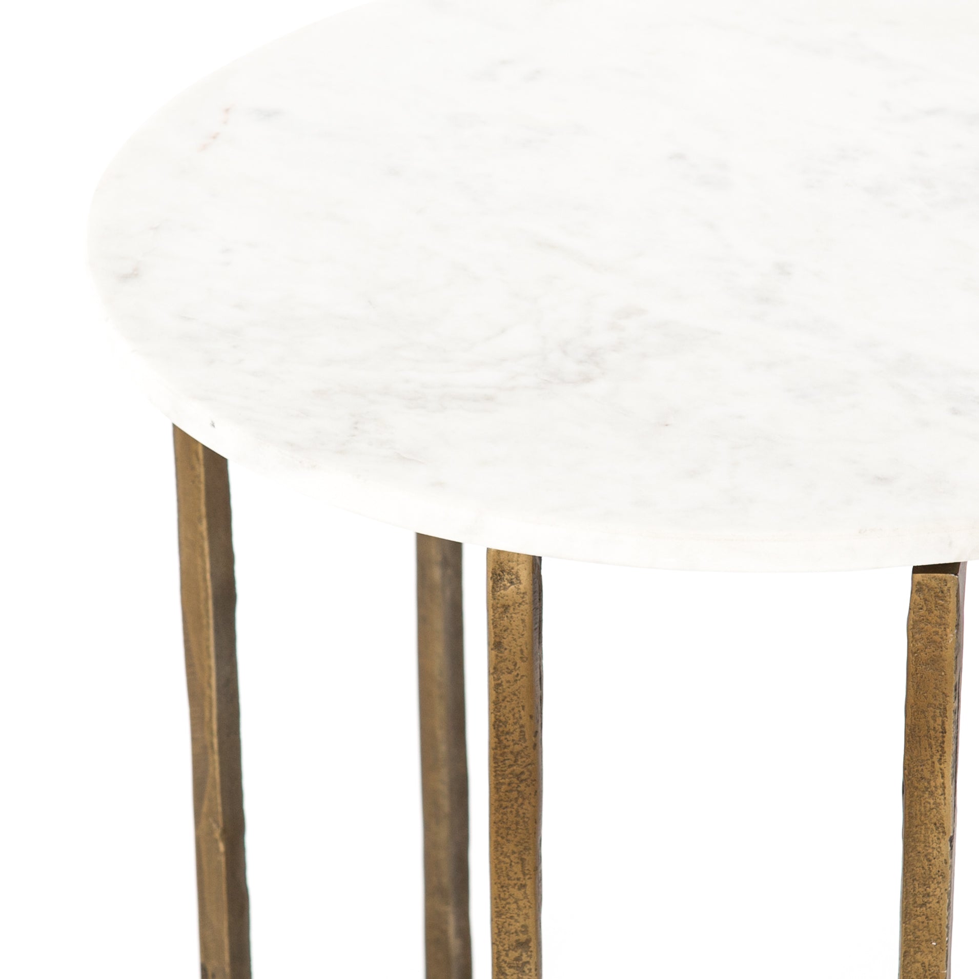 White Marble / Raw Brass