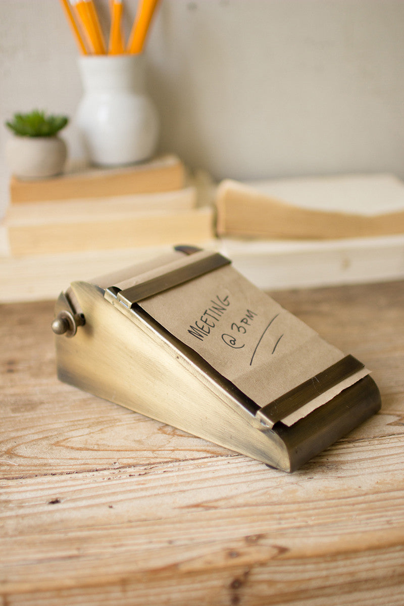 Brass Desk Top Note Roll