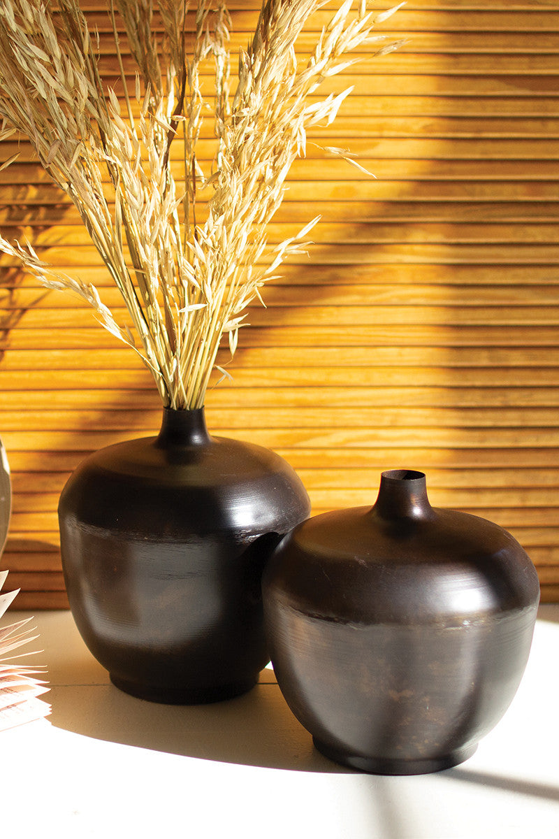 Antique Black Metal Vase*