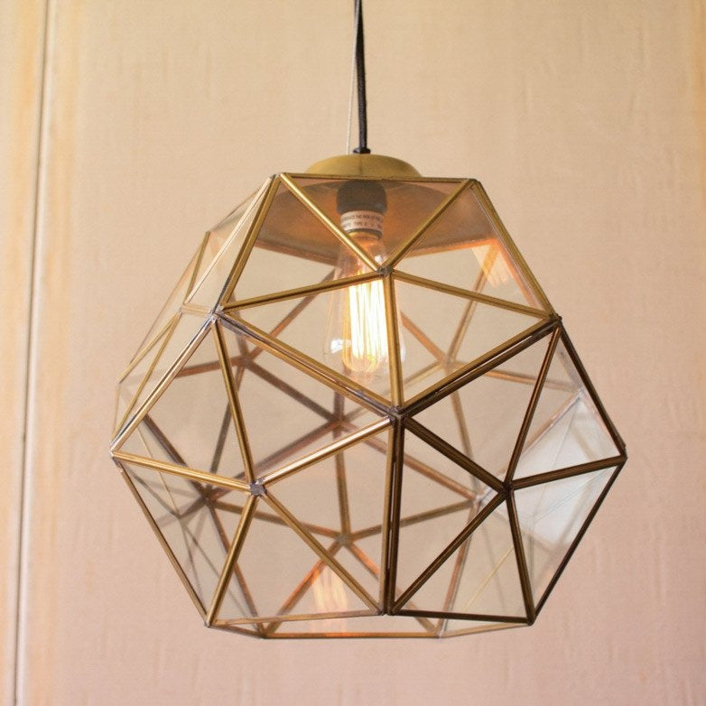 Antique Gold & Glass Pendant