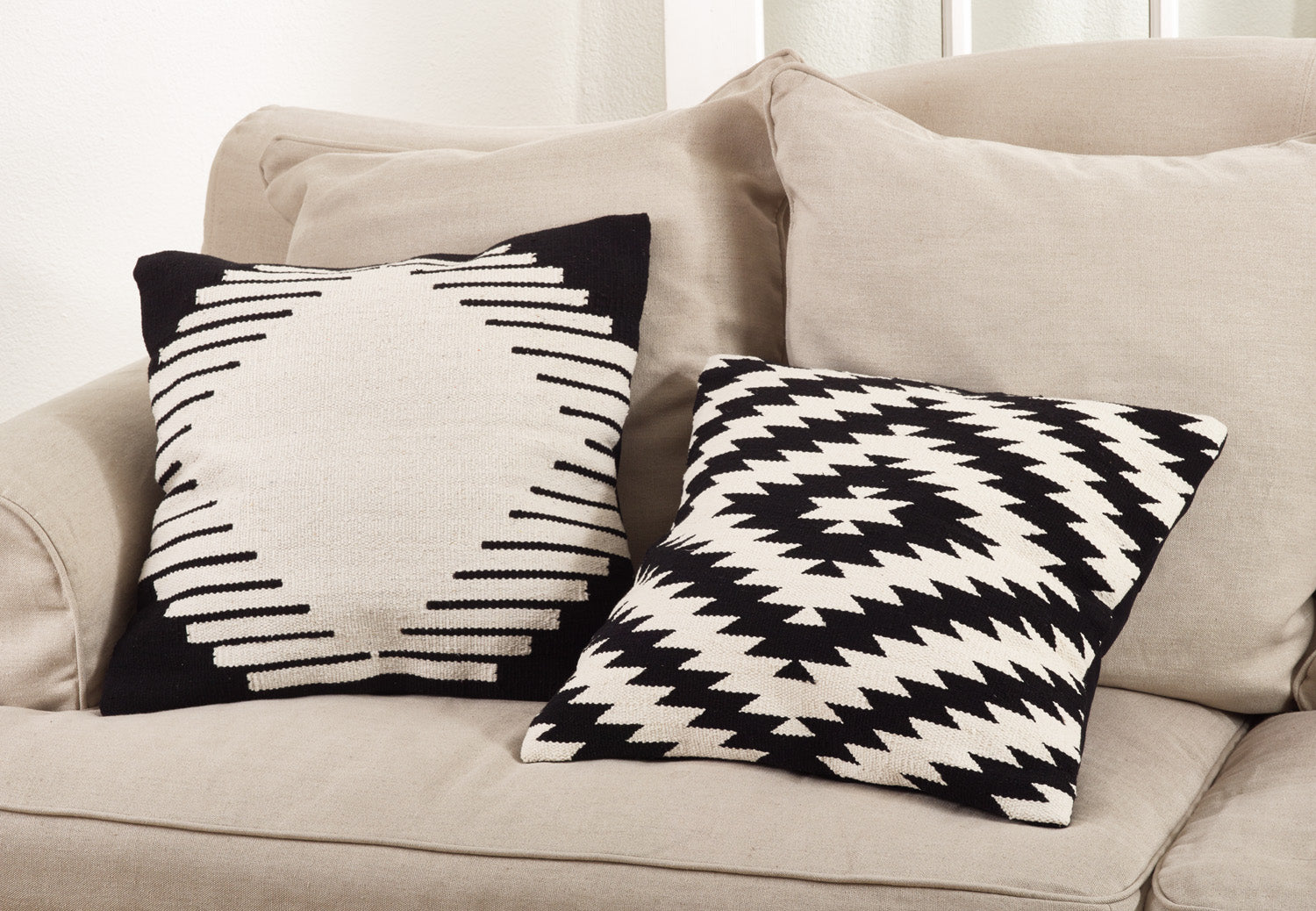 B&W Kilim Square Pillow