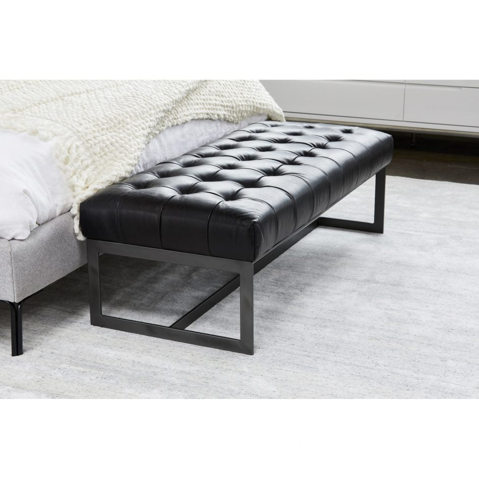 Wyatt Leather Bench