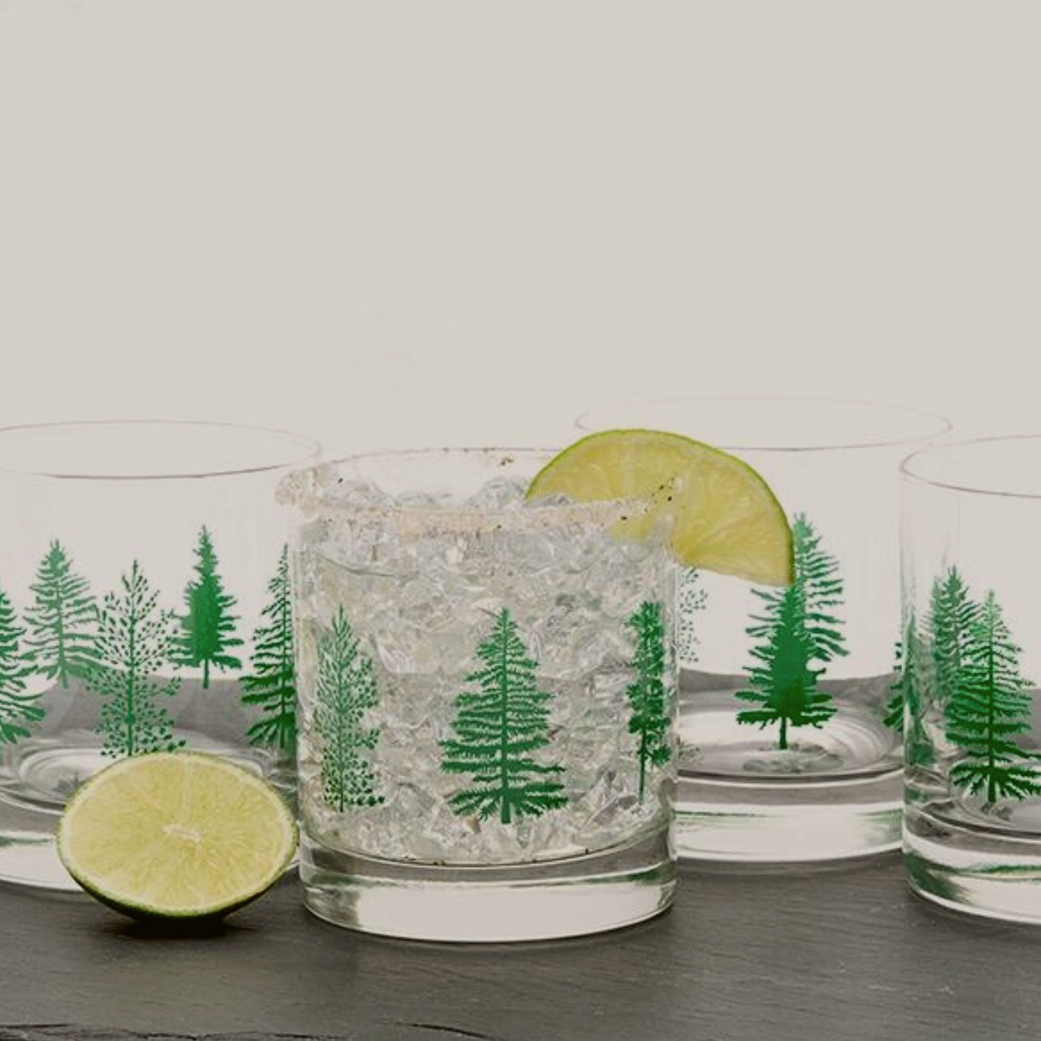 Tree Rocks Glass