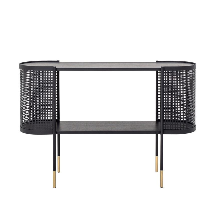 Black & Gold Metal Console Table