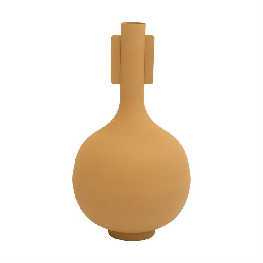 Mustard Metal Vase
