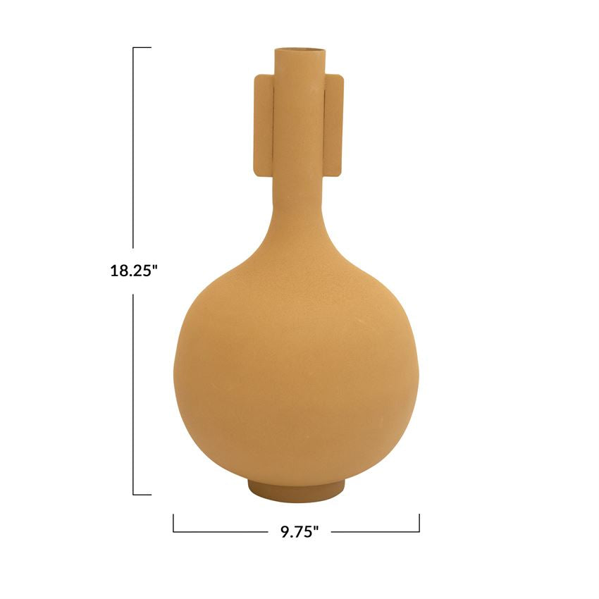 Mustard Metal Vase