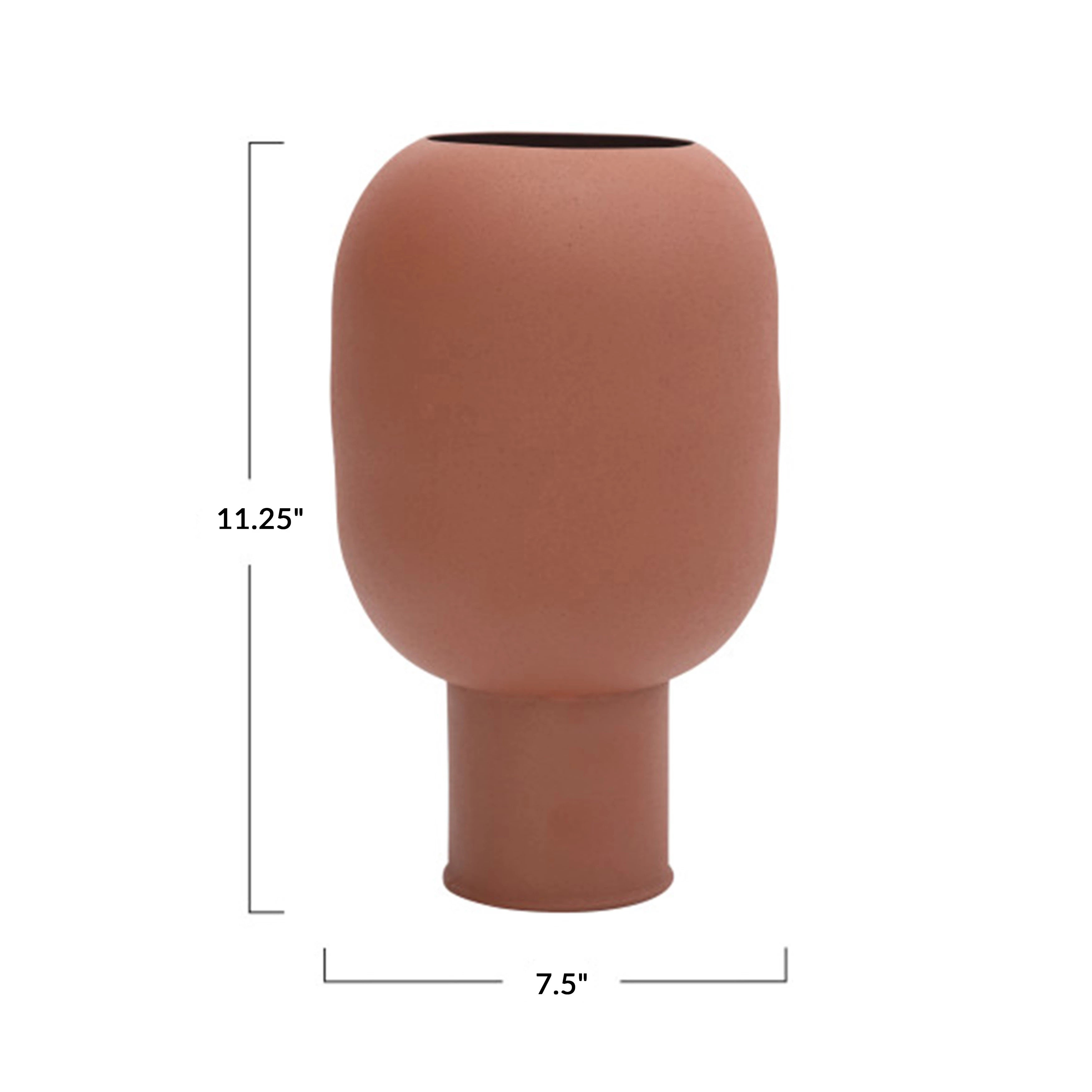 Sienna Textured Metal Vase