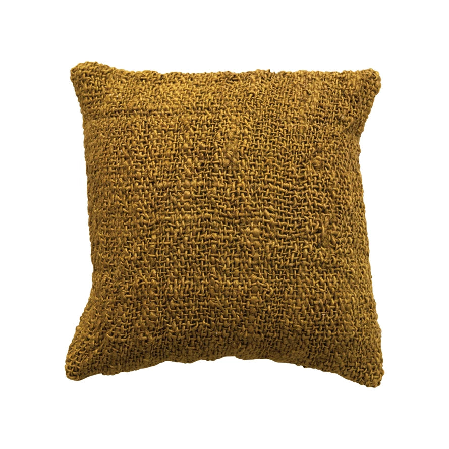 Chartreuse Woven Cotton & Jute Pillow