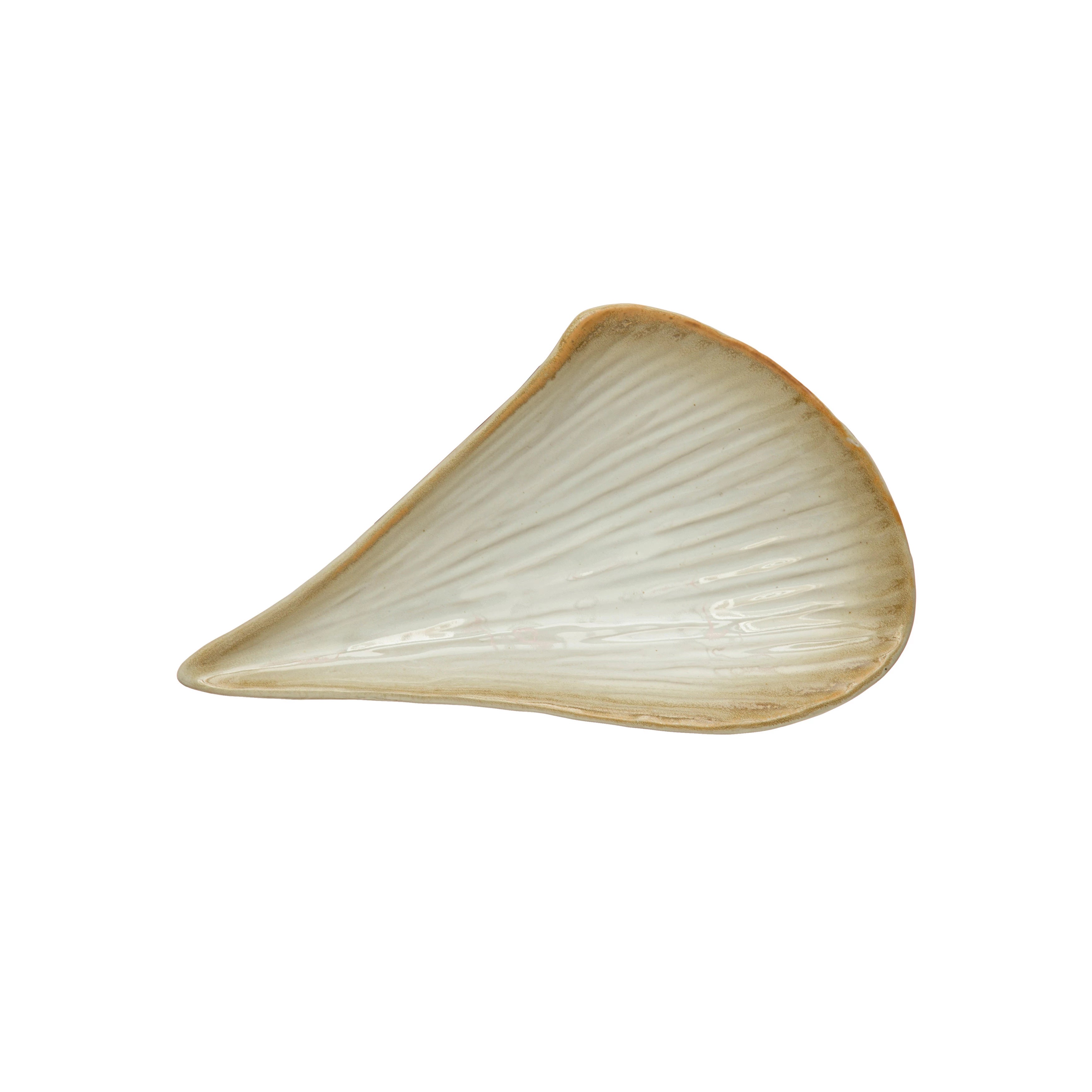 Stoneware Pleated Plate