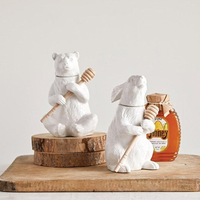 Bear With Honey Dipper